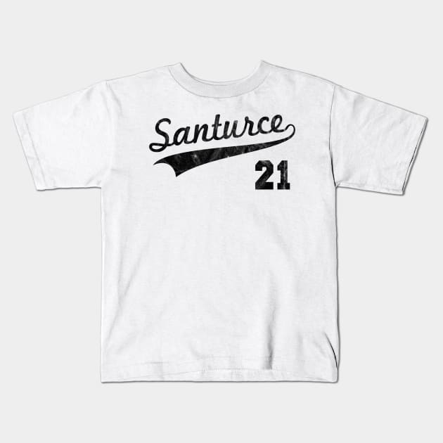 Distressed Santurce 21 Puerto Rican Baseball Cangrejeros Puerto Rico Kids T-Shirt by PuertoRicoShirts